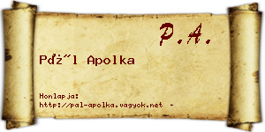 Pál Apolka névjegykártya