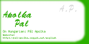 apolka pal business card
