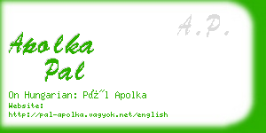 apolka pal business card